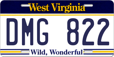 WV license plate DMG822