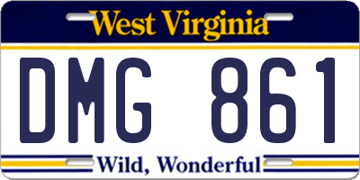 WV license plate DMG861