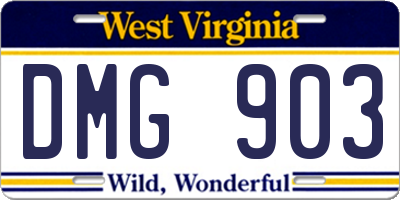 WV license plate DMG903