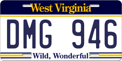 WV license plate DMG946