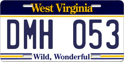 WV license plate DMH053
