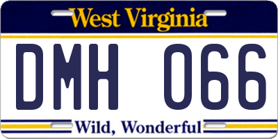 WV license plate DMH066