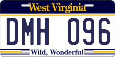 WV license plate DMH096