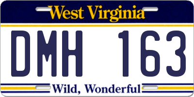 WV license plate DMH163