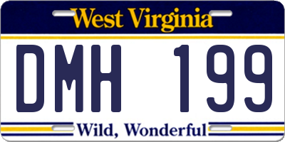 WV license plate DMH199