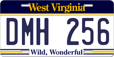 WV license plate DMH256