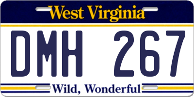 WV license plate DMH267