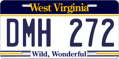 WV license plate DMH272