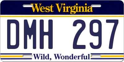 WV license plate DMH297