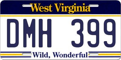 WV license plate DMH399