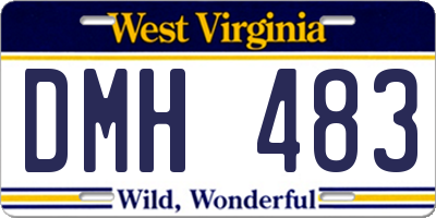 WV license plate DMH483