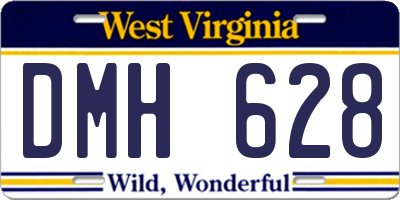 WV license plate DMH628