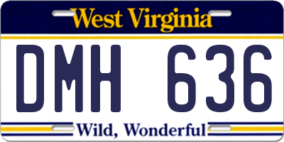 WV license plate DMH636