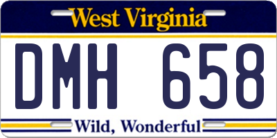 WV license plate DMH658