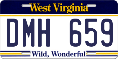 WV license plate DMH659