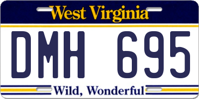 WV license plate DMH695
