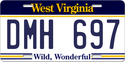 WV license plate DMH697