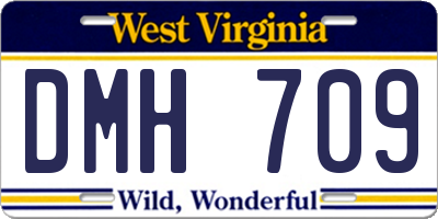 WV license plate DMH709