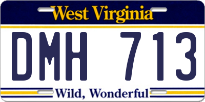 WV license plate DMH713