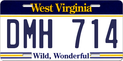 WV license plate DMH714