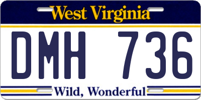 WV license plate DMH736