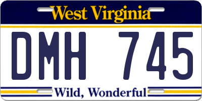 WV license plate DMH745