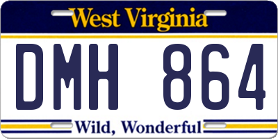 WV license plate DMH864