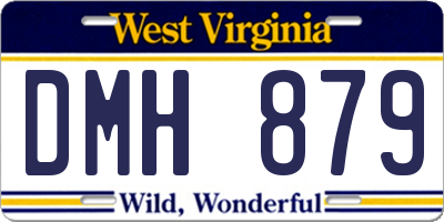 WV license plate DMH879