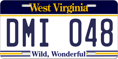 WV license plate DMI048
