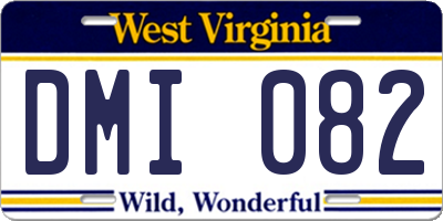 WV license plate DMI082