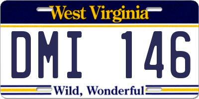 WV license plate DMI146