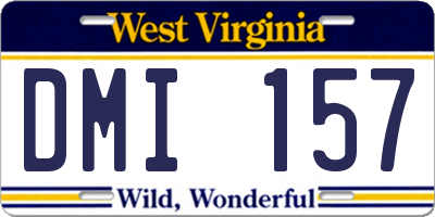 WV license plate DMI157