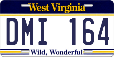 WV license plate DMI164