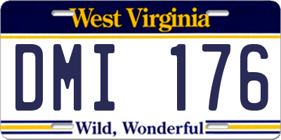 WV license plate DMI176