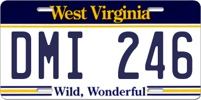 WV license plate DMI246