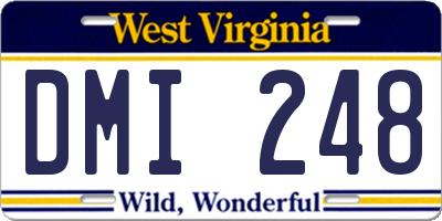 WV license plate DMI248