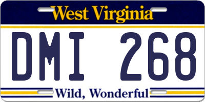WV license plate DMI268