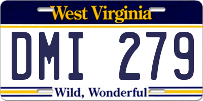 WV license plate DMI279