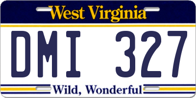 WV license plate DMI327