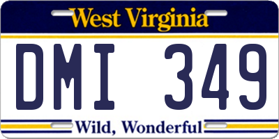 WV license plate DMI349