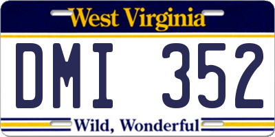 WV license plate DMI352