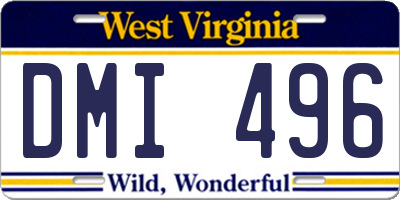 WV license plate DMI496