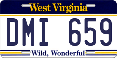 WV license plate DMI659