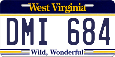WV license plate DMI684