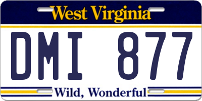 WV license plate DMI877
