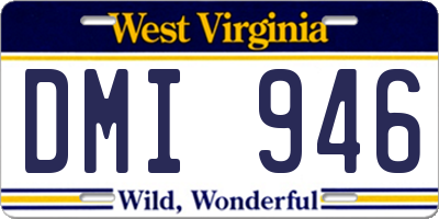 WV license plate DMI946
