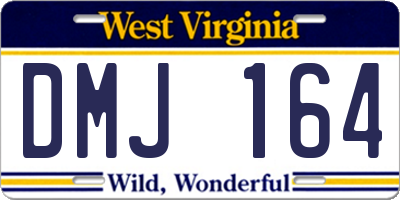 WV license plate DMJ164
