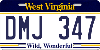 WV license plate DMJ347