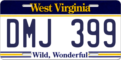 WV license plate DMJ399