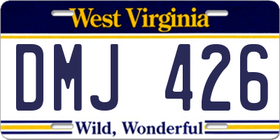 WV license plate DMJ426
